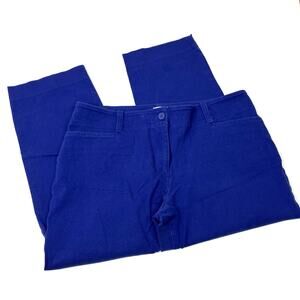 Talbots Outlet | Signature Blue Chino Capri Pants Straight Leg Womens 12